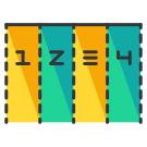 Un par de sellos con números