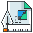 A file with a arrow pointing to the left