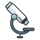 Ein Mikroskop mit einem Licht darauf