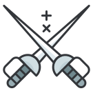 A pair of scissors with a cross on it