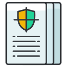 A book with a shield on top of it