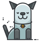 A cat with a collar sitting down with its eyes closed