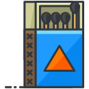 A drawing of a pencil box with brushes in it