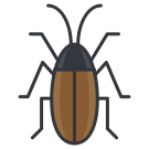 A brown bug on a white background
