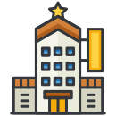 A building with a star on top of it