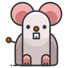 Un ratón de dibujos animados con cara de sorpresa