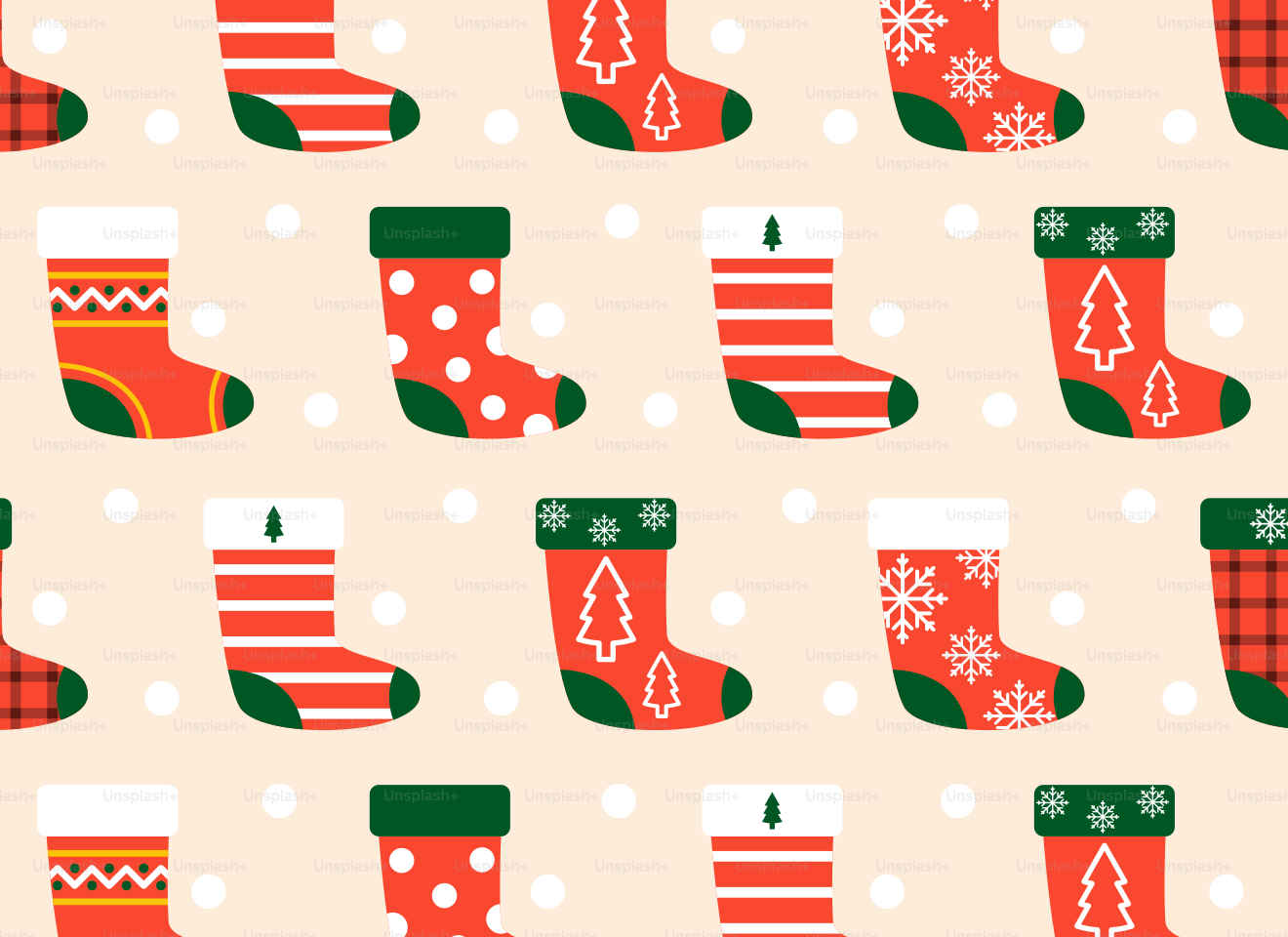 A pattern of christmas socks with snowflakes on them