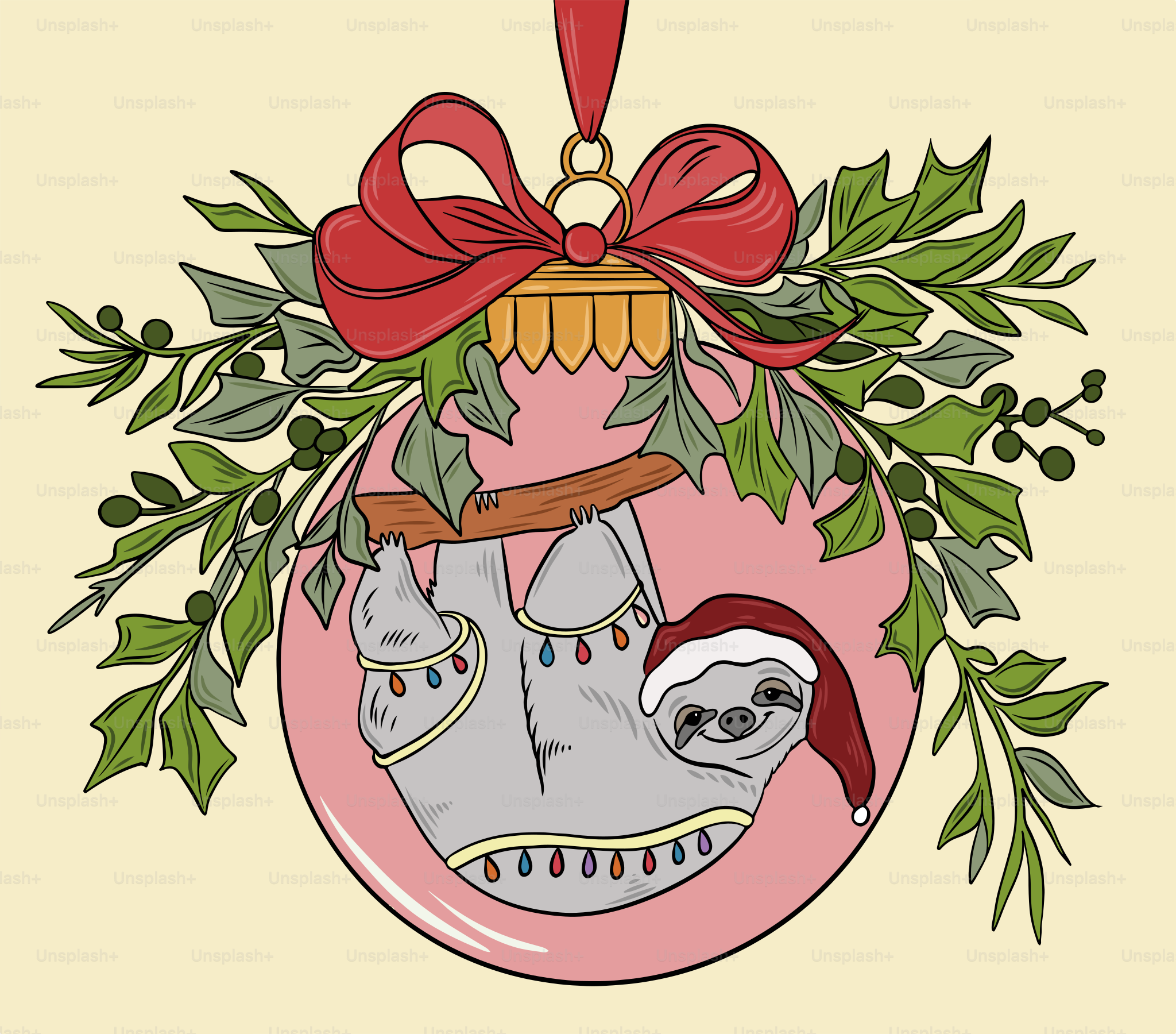 Une décoration de Noël avec la première décoration de Noël d’un bébé