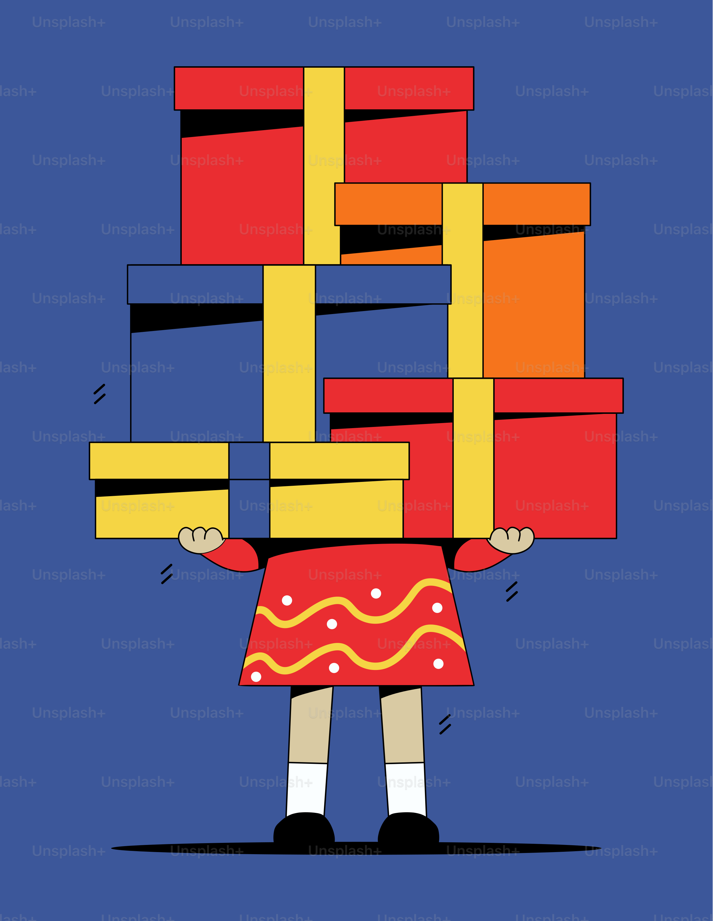 A person holding a large stack of boxes