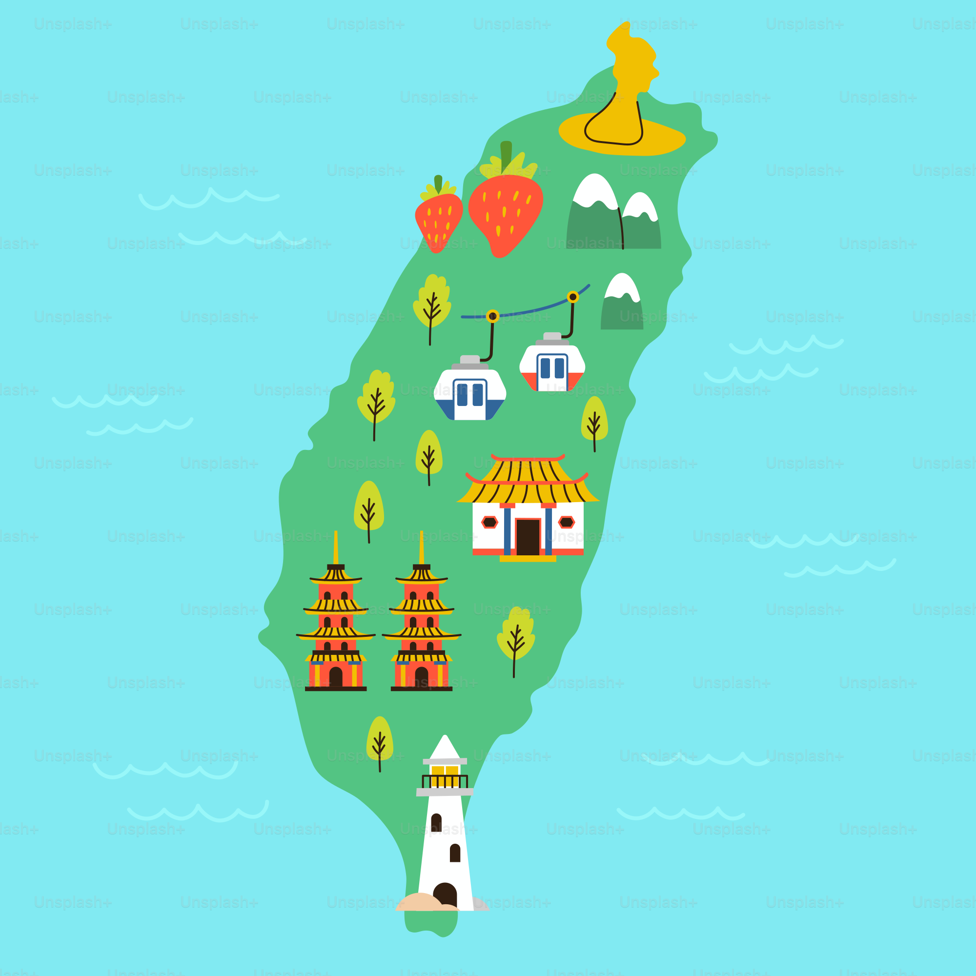 A map of the country of portugal