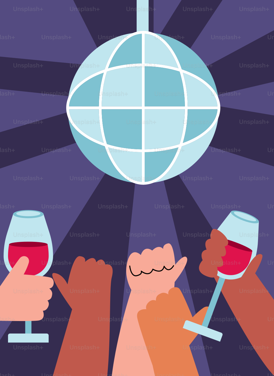 A group of people holding wine glasses in front of a globe