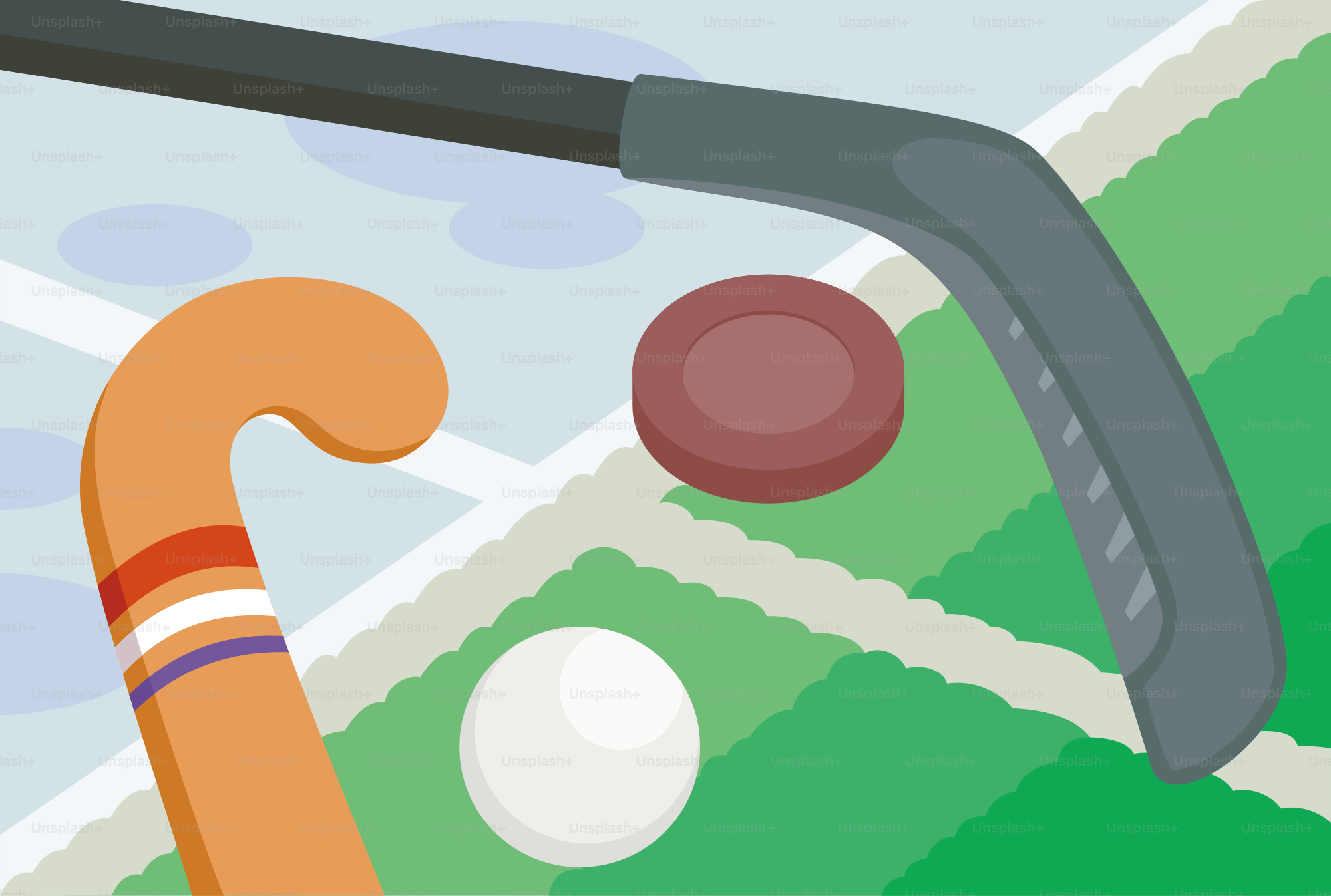 A cartoon of a golf ball hitting a tee