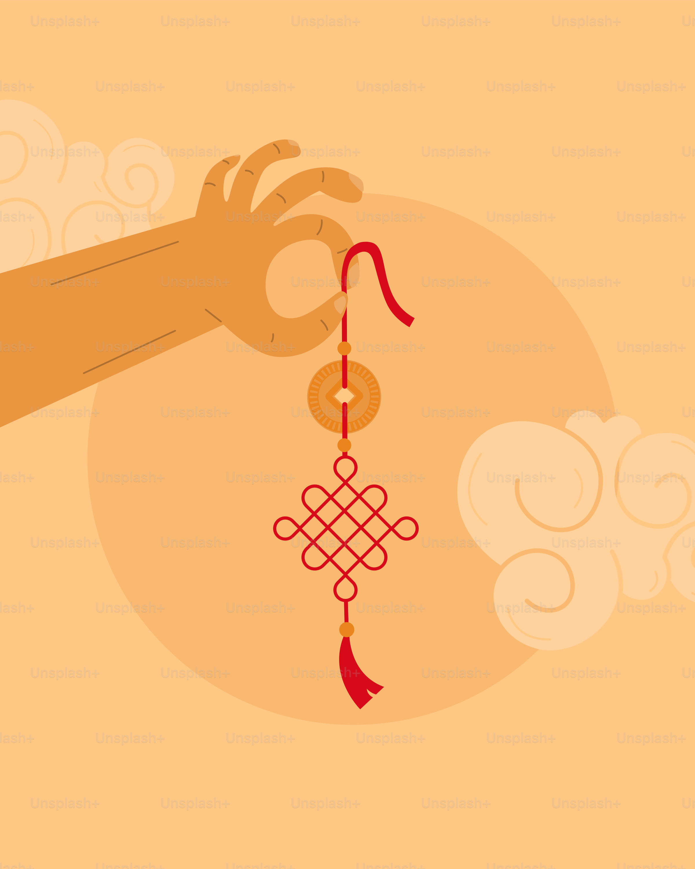 Una persona que sostiene un hilo rojo en la mano