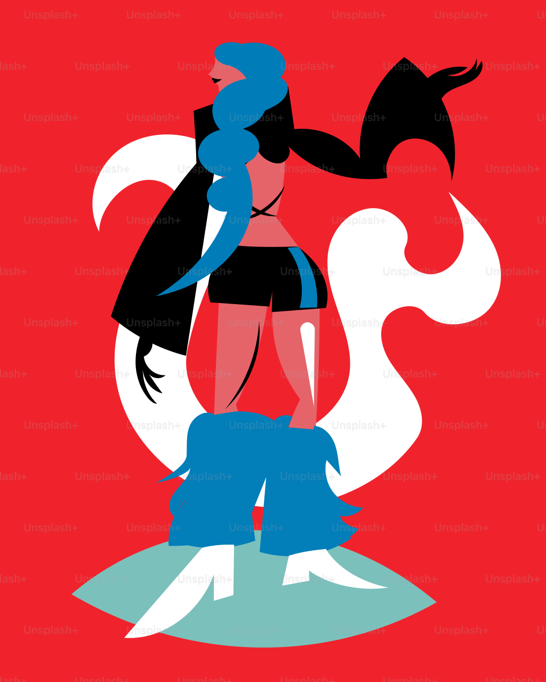 Una donna in piedi su un terreno coperto di neve