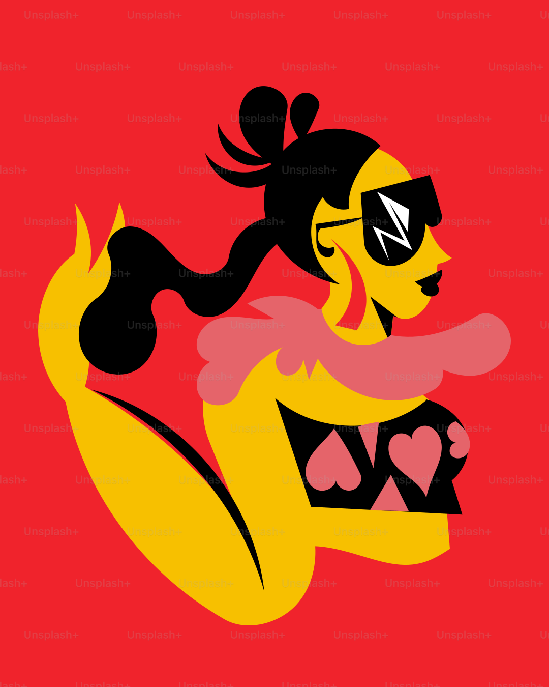A woman with her hair in a ponytail and sunglasses