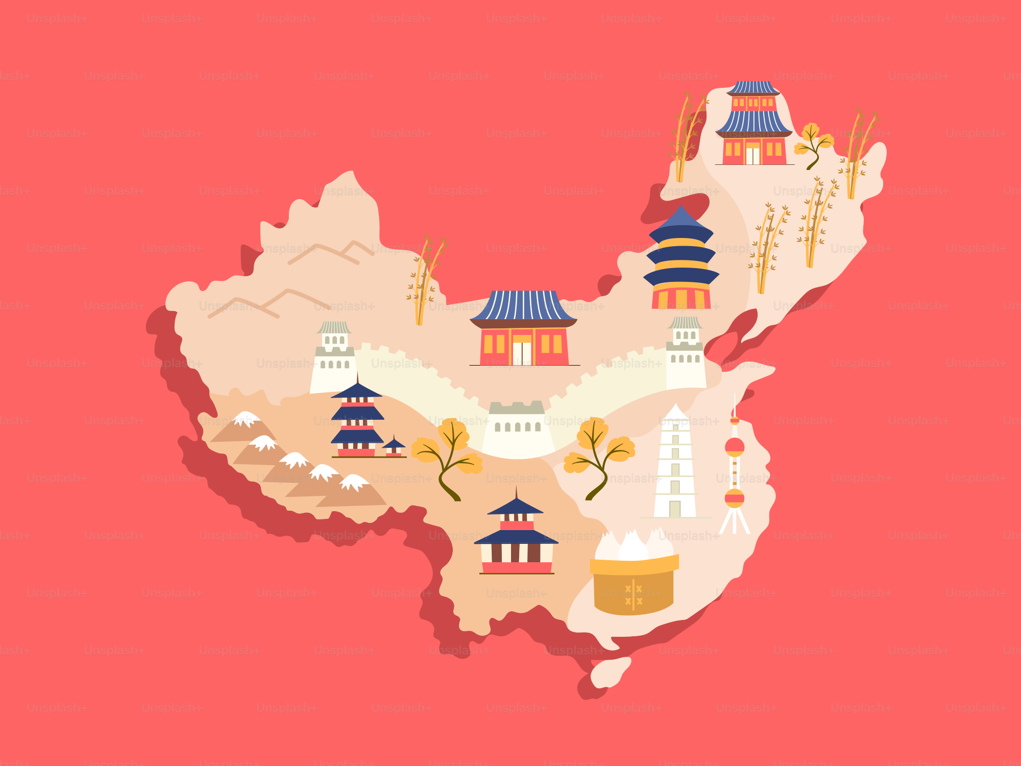 A map of the country of china