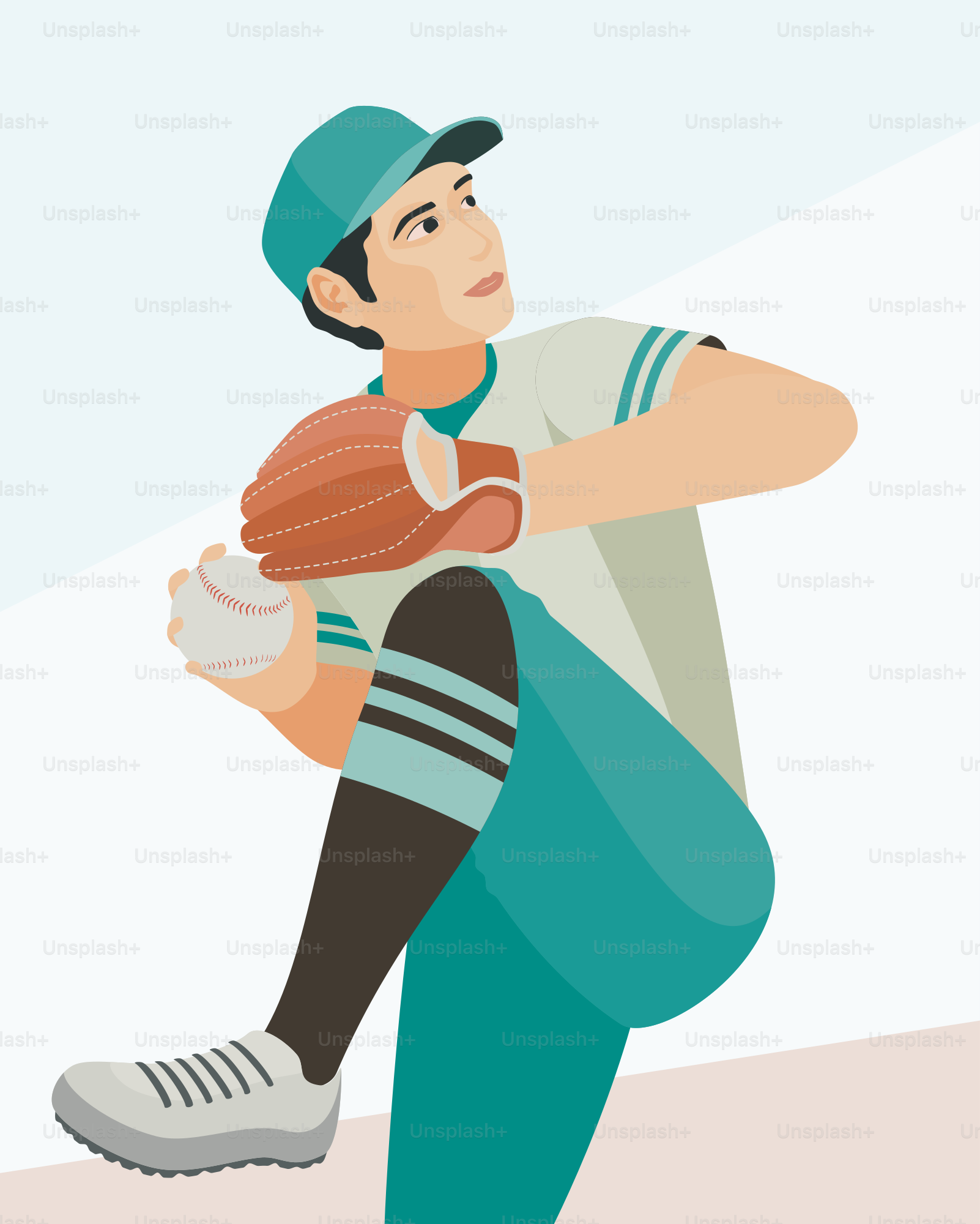 A baseball player holding a ball and glove