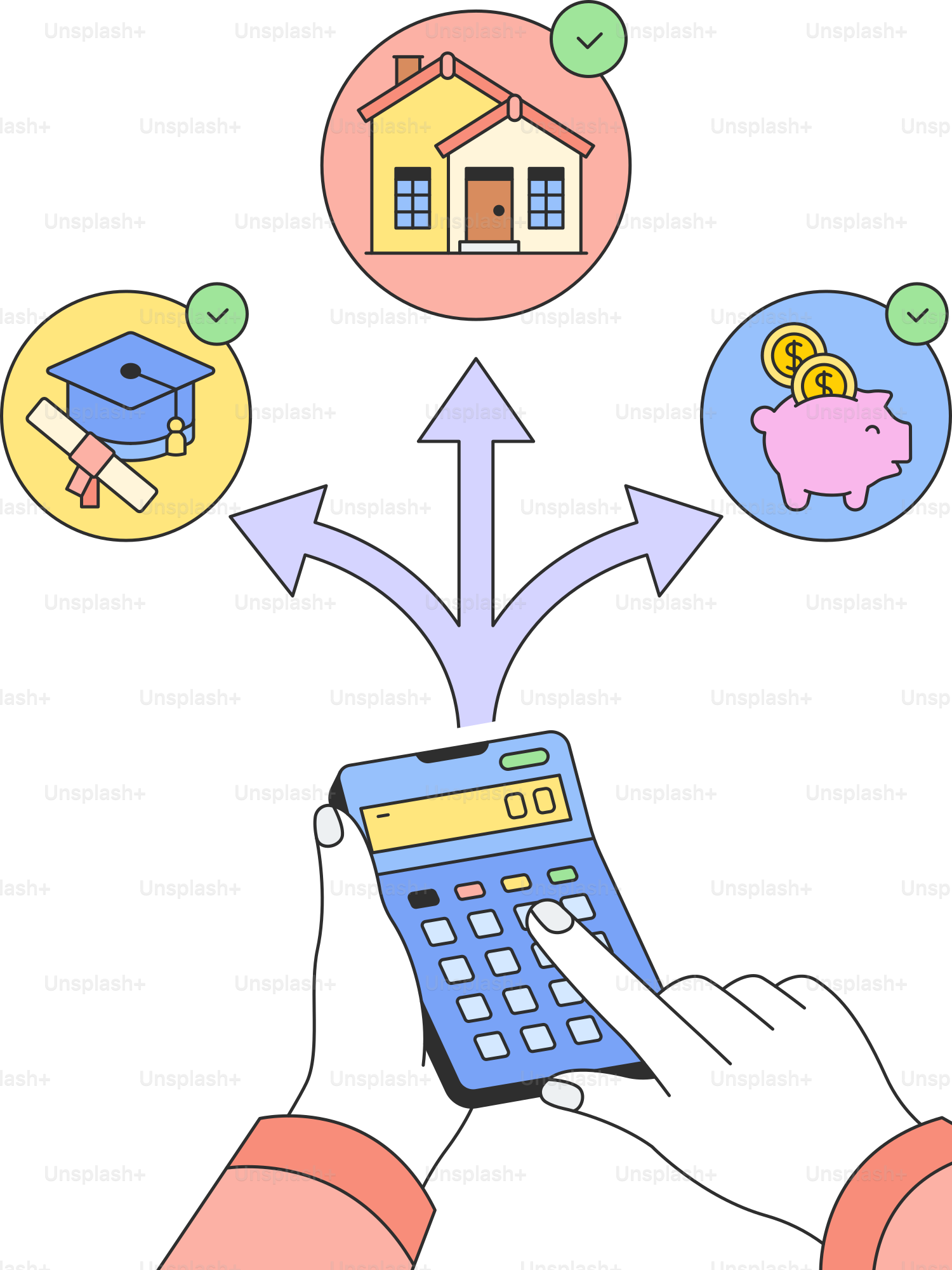 Une personne tenant une calculatrice dans ses mains