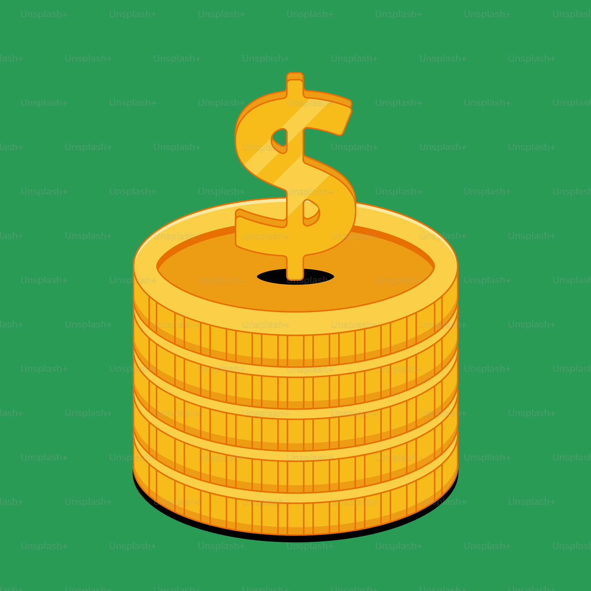 金貨の束。のベクター – Unsplashのお金の無料画像