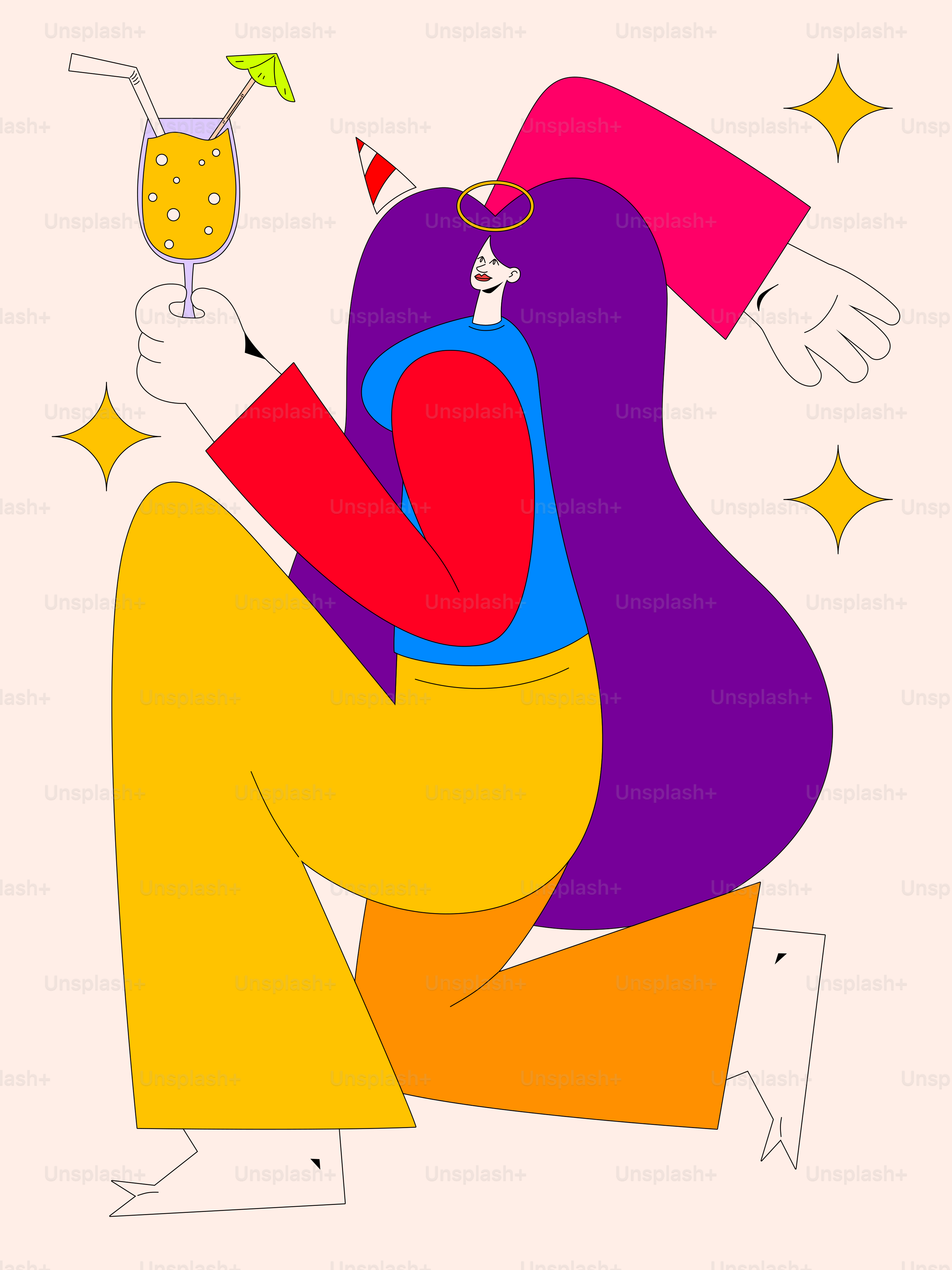 Eine Frau, die mit einem Glas Wein auf dem Boden sitzt