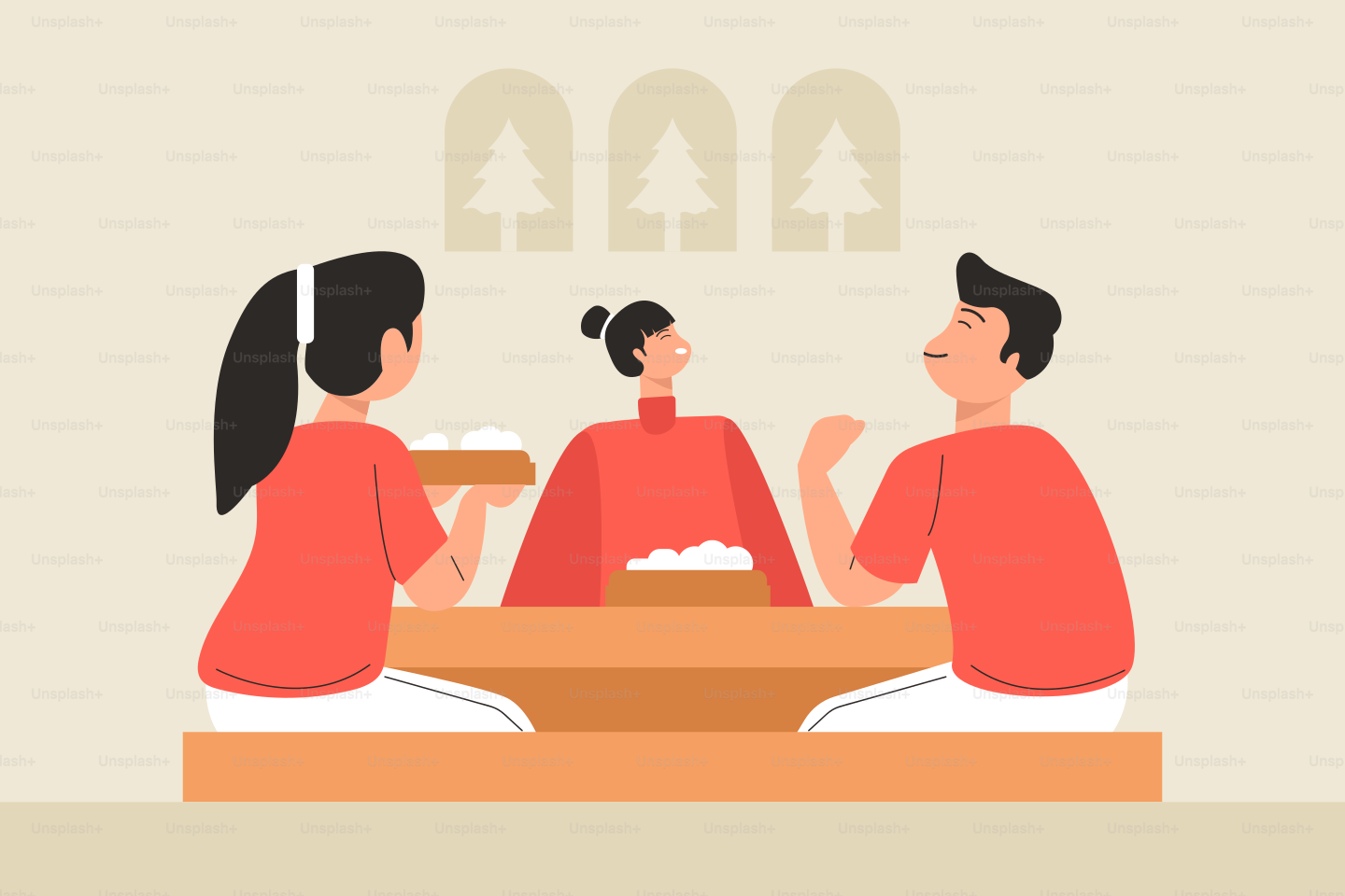 A man and woman sitting at a table talking