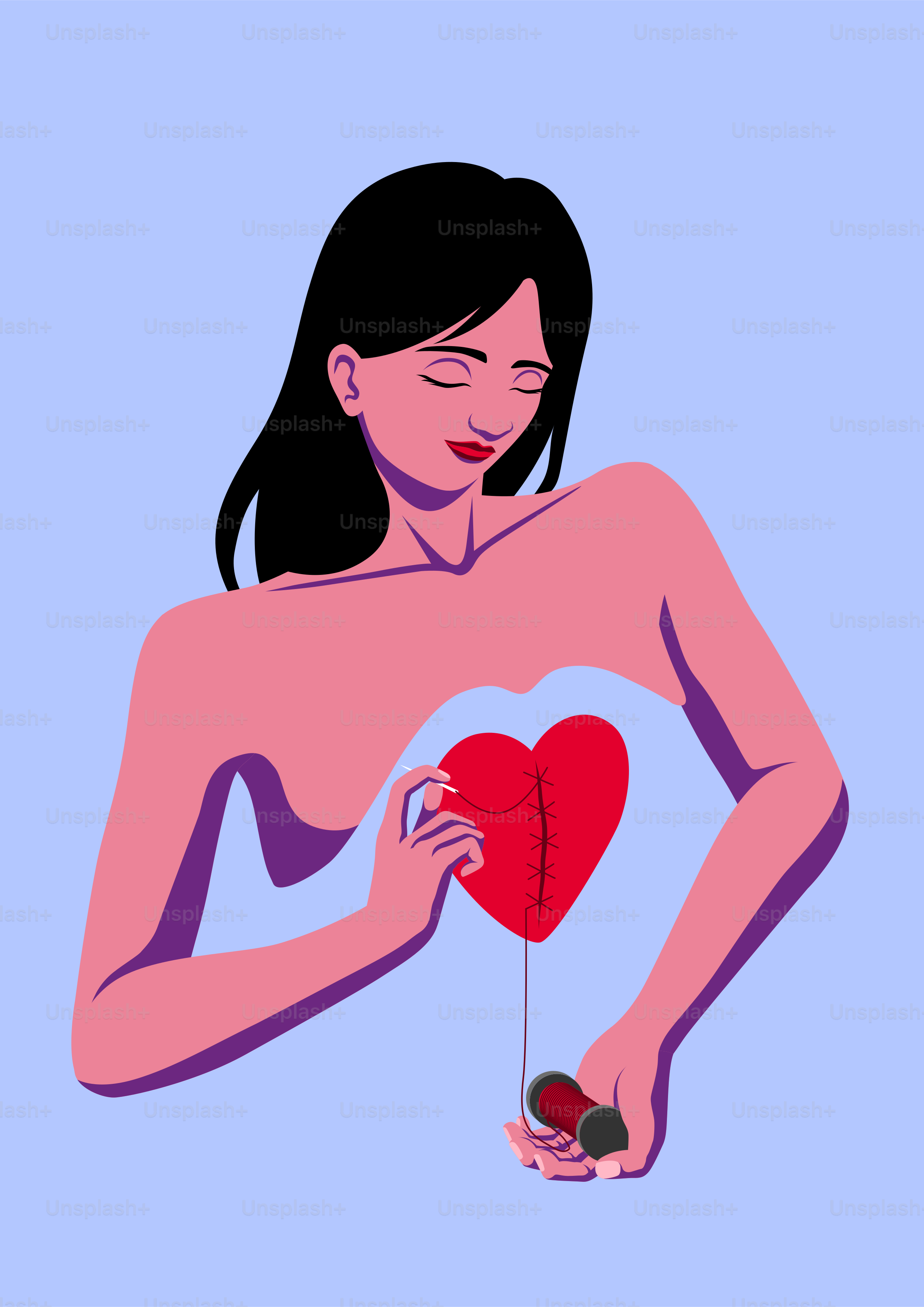 A woman holding a heart shaped object in her hand