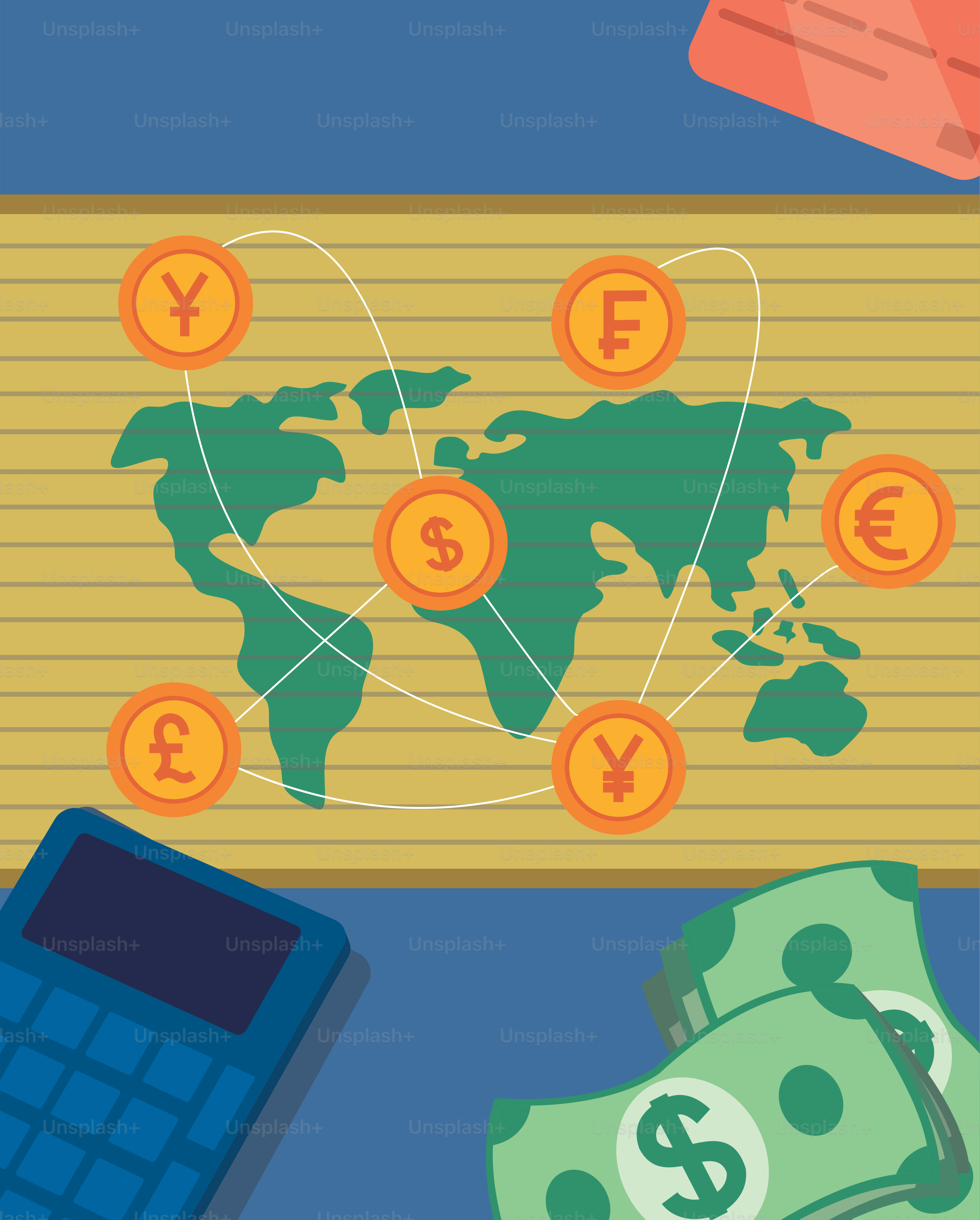 돈 더미 옆에 놓인 노트북