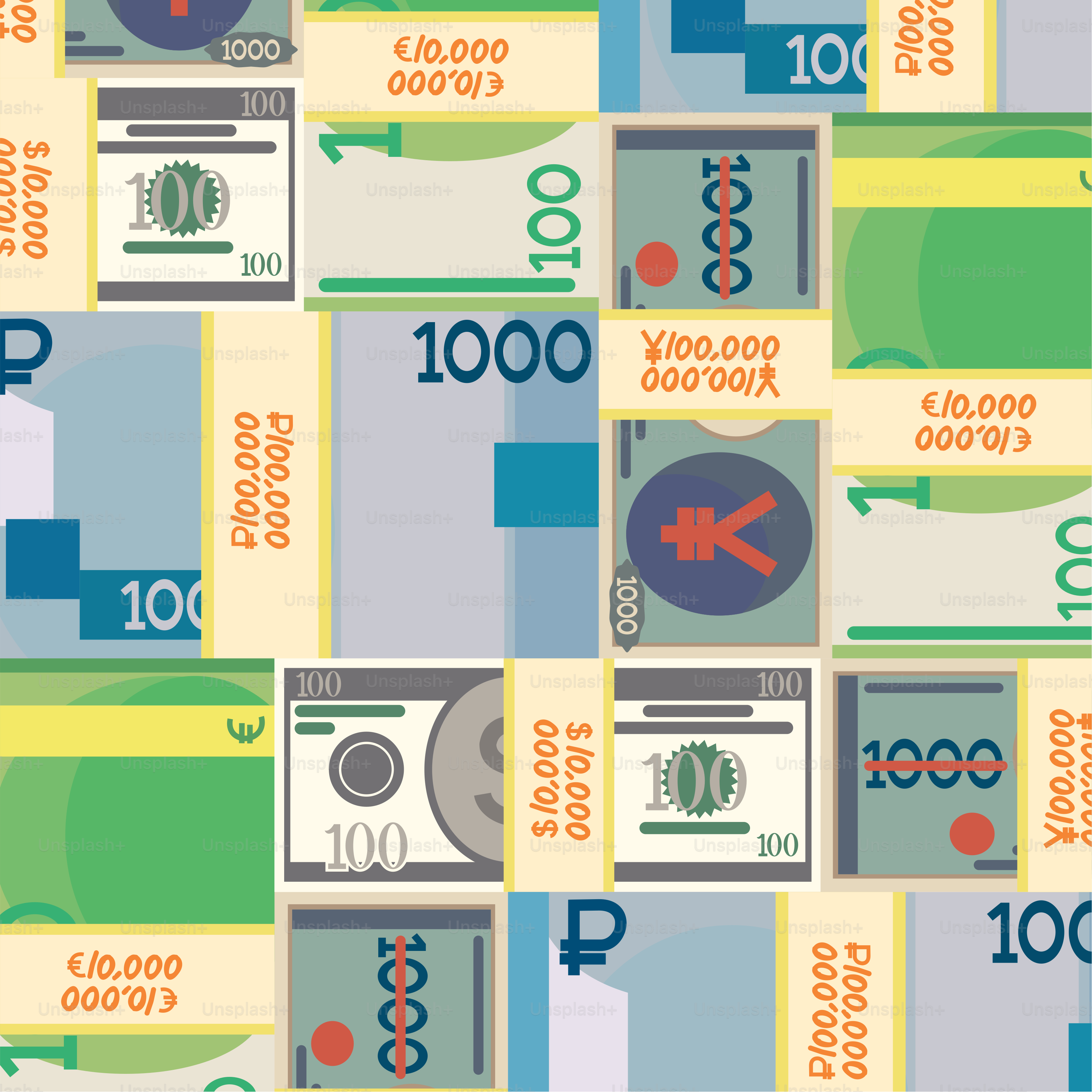 Viel Geld, das auf einem Tisch liegt