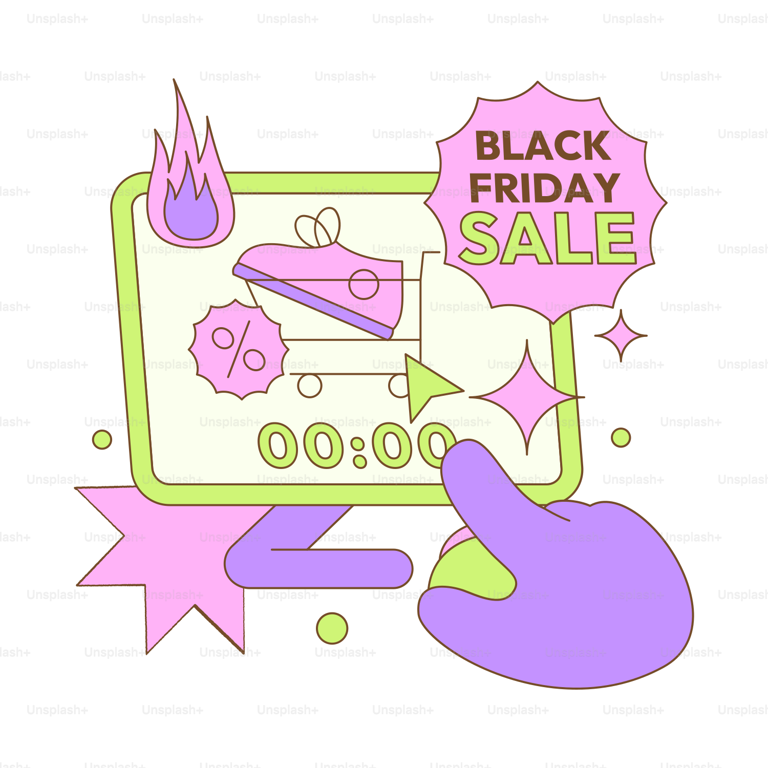 A hand holding a black friday sale sign