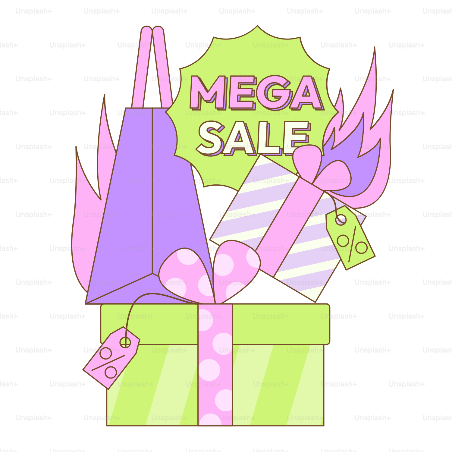A gift box with a pink ribbon and a green box with a pink bow and
