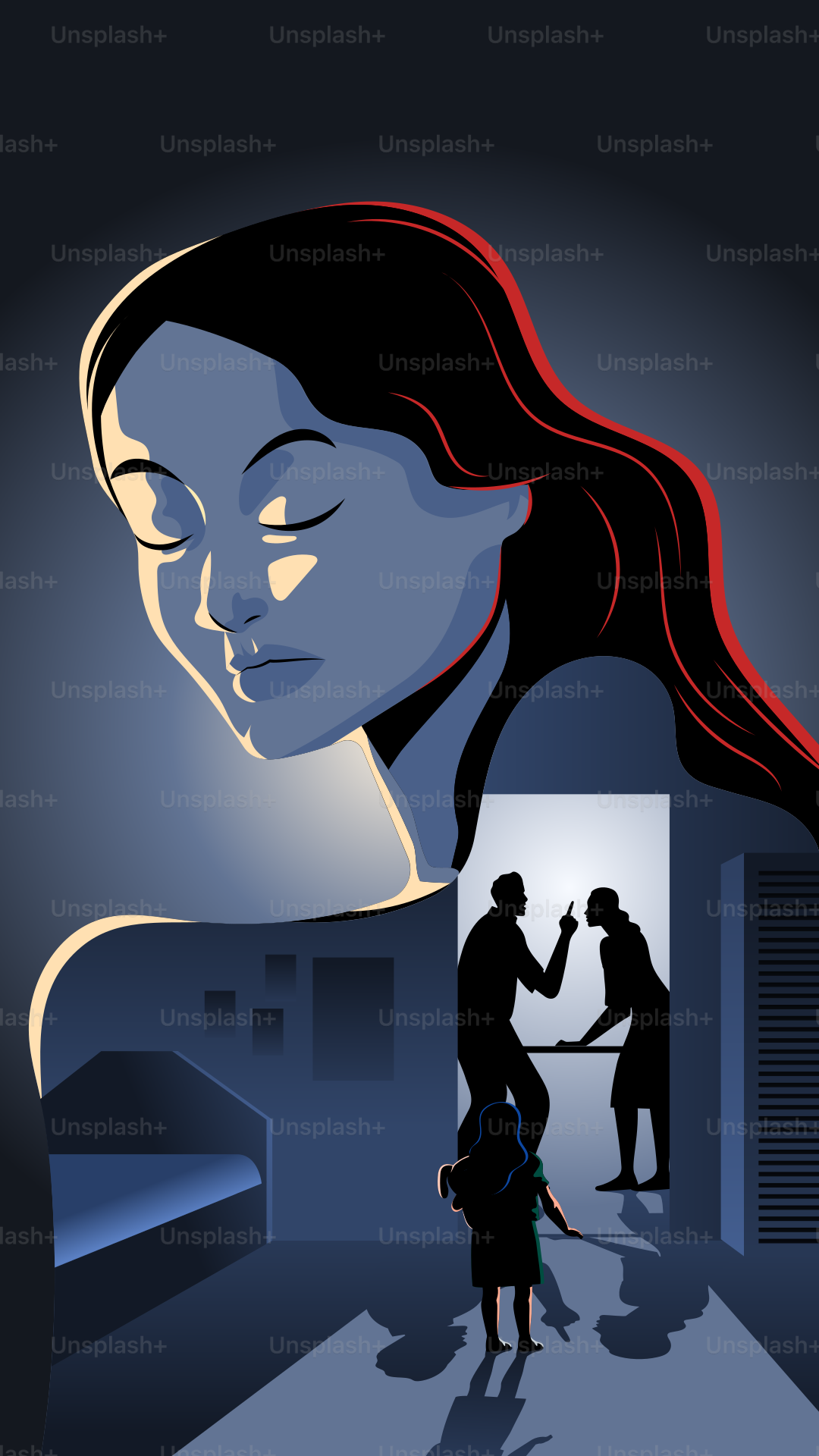 A woman and a man standing in front of a building