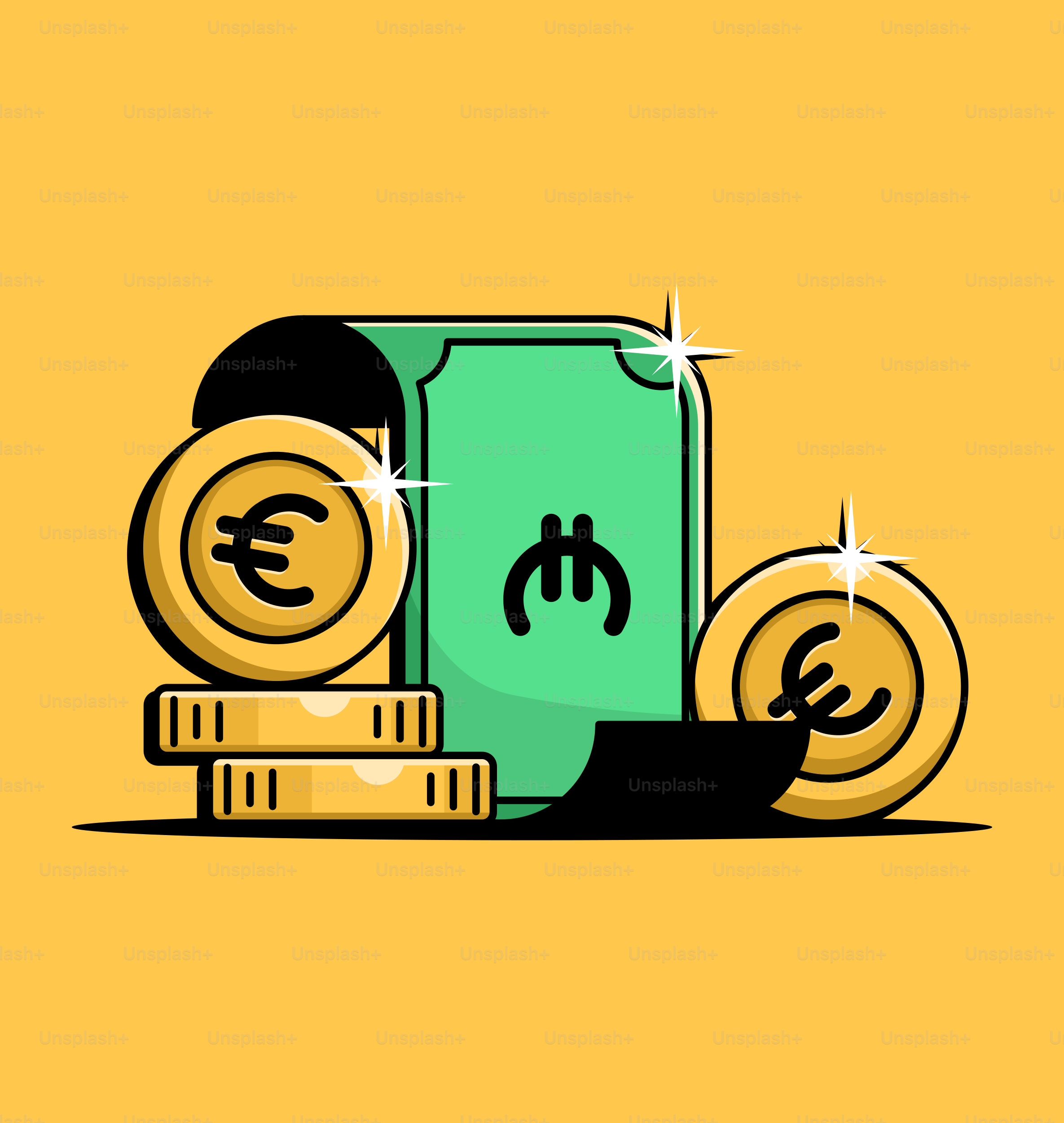 A stack of coins sitting on top of each other