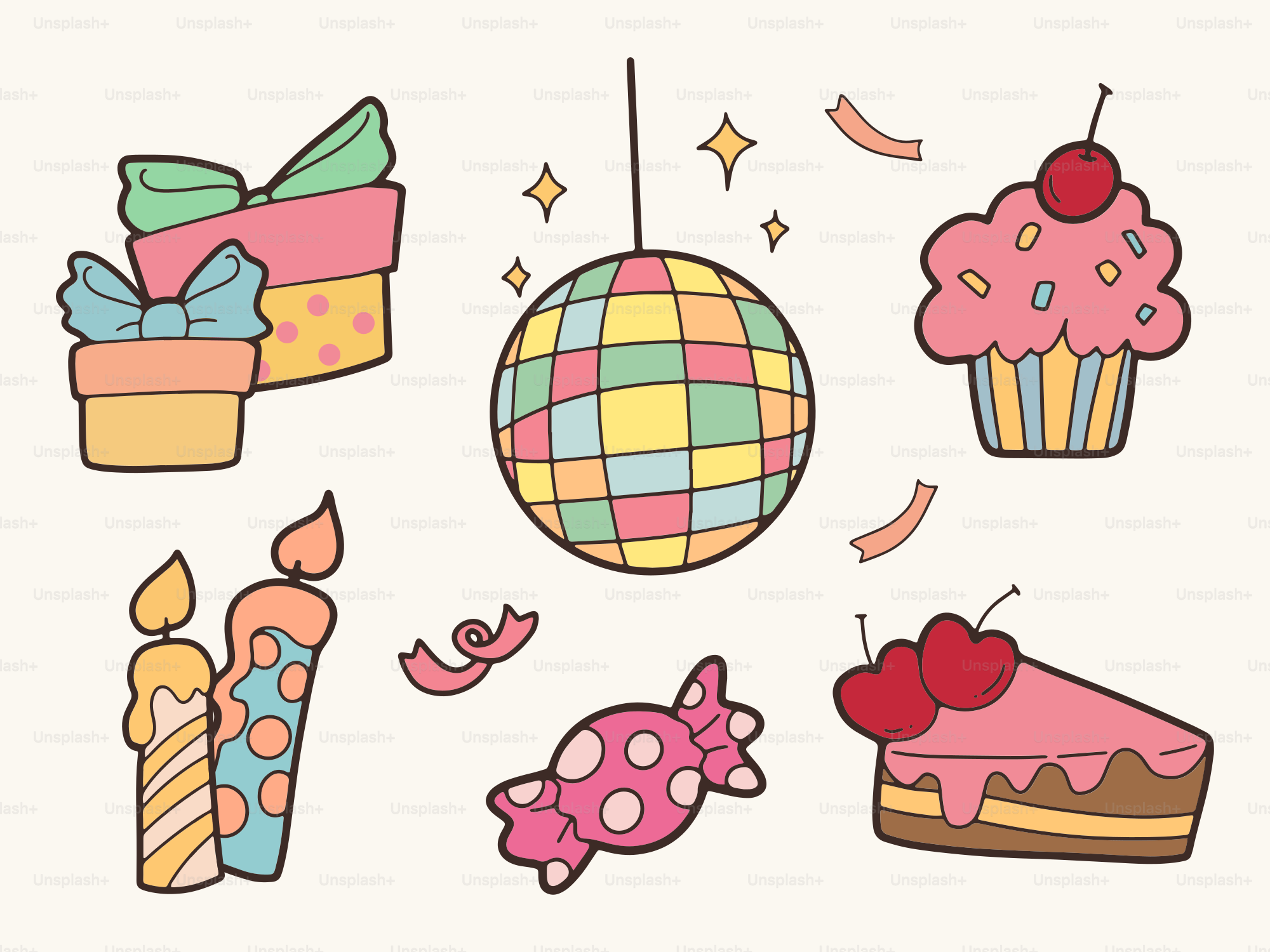 Ein Haufen verschiedener Arten von Kuchen und Cupcakes