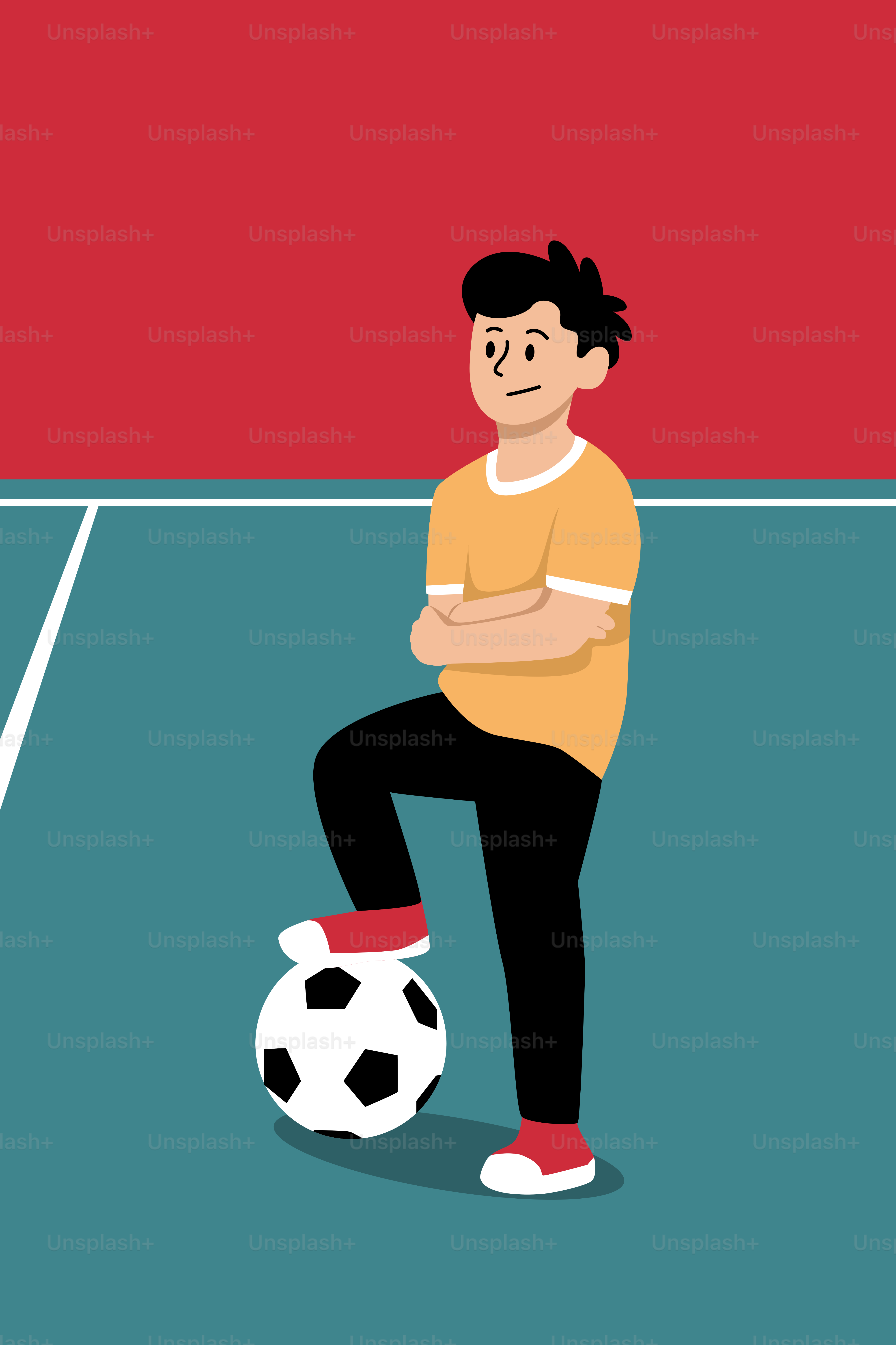 A man sitting on top of a soccer ball