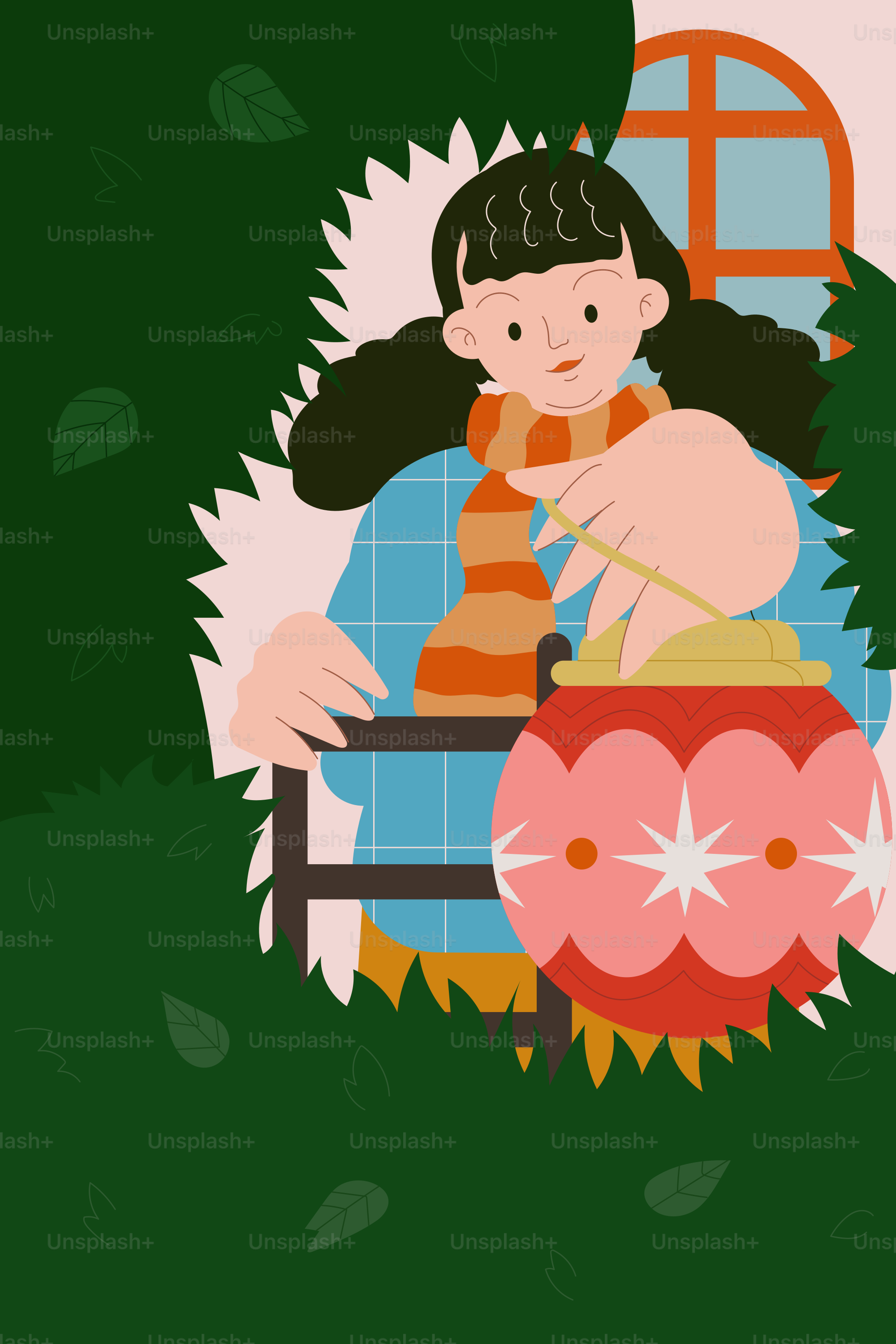 A woman sitting on top of a bench next to a tree