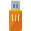 A flat icon of a usb stick