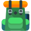 Ein Rucksack mit einem Rucksackgurt daran