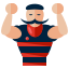 A man with a mustache and a mustache on his head vector – Performer ...
