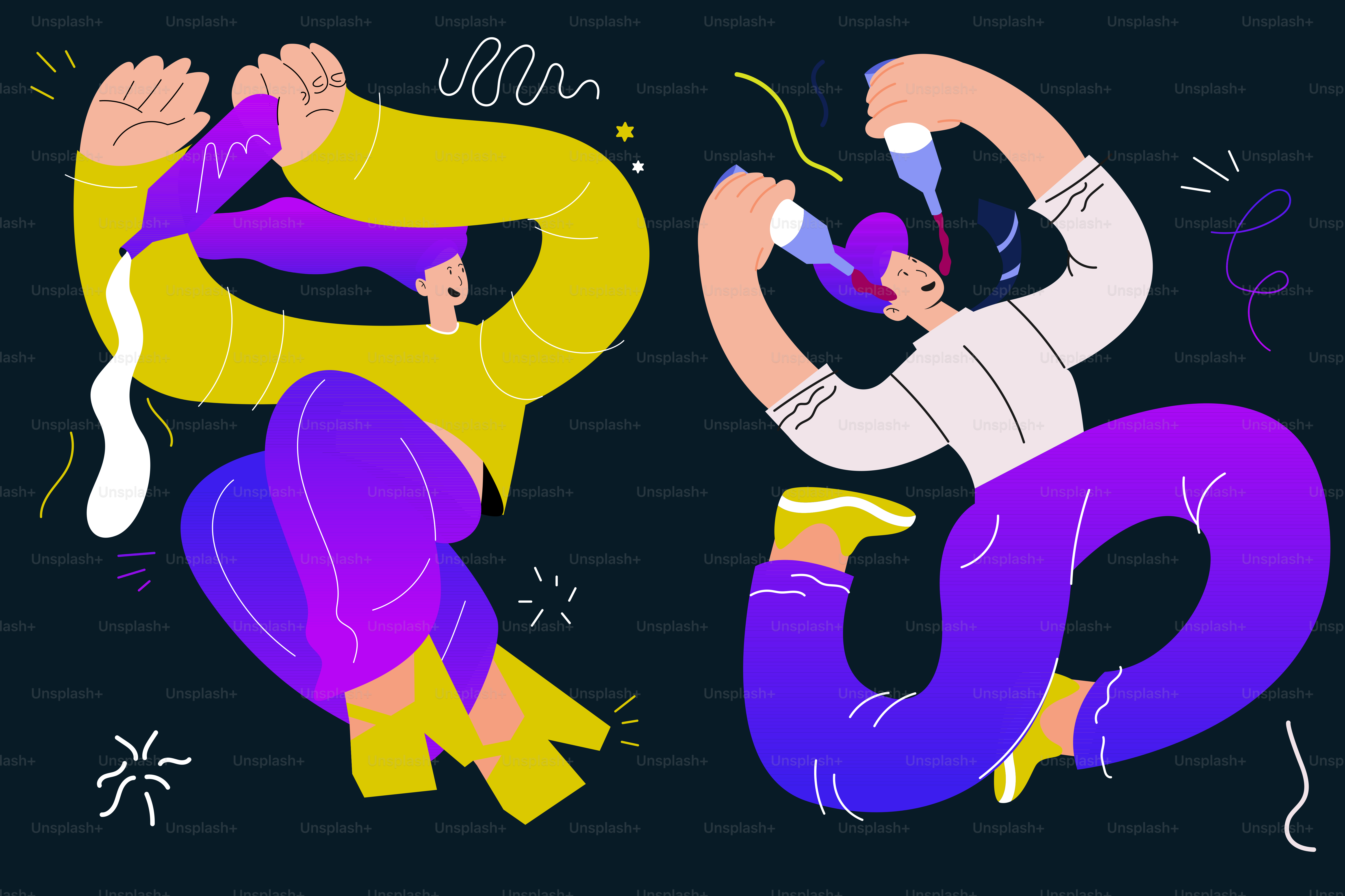 Un par de personas que bailan juntas