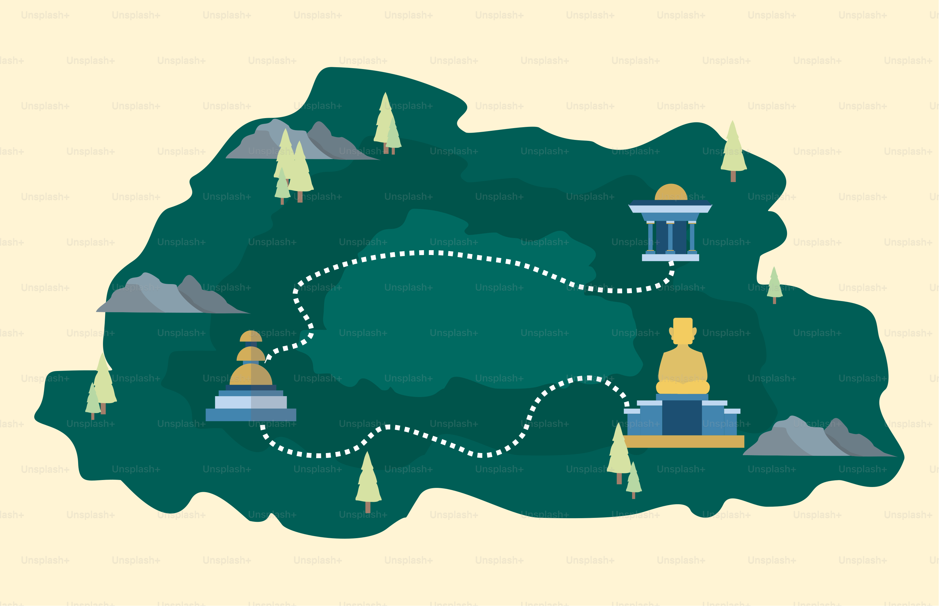 A map of the state of pennsylvania with a yellow bell on top