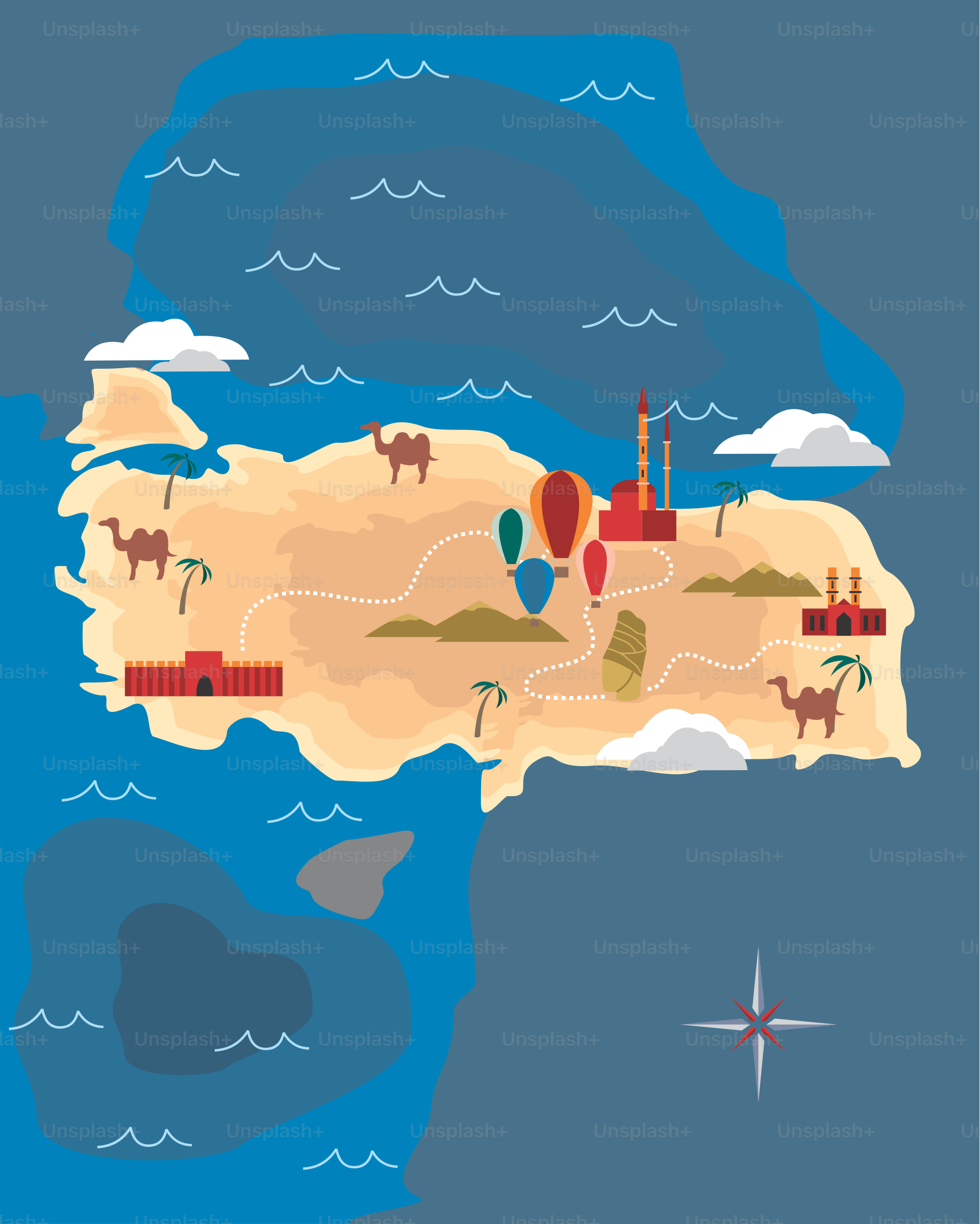 A picture of a map of a country