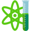A green tube with a green substance inside of it