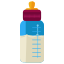 A bottle with a spoon inside of it