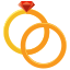 A couple of rings with a diamond on top