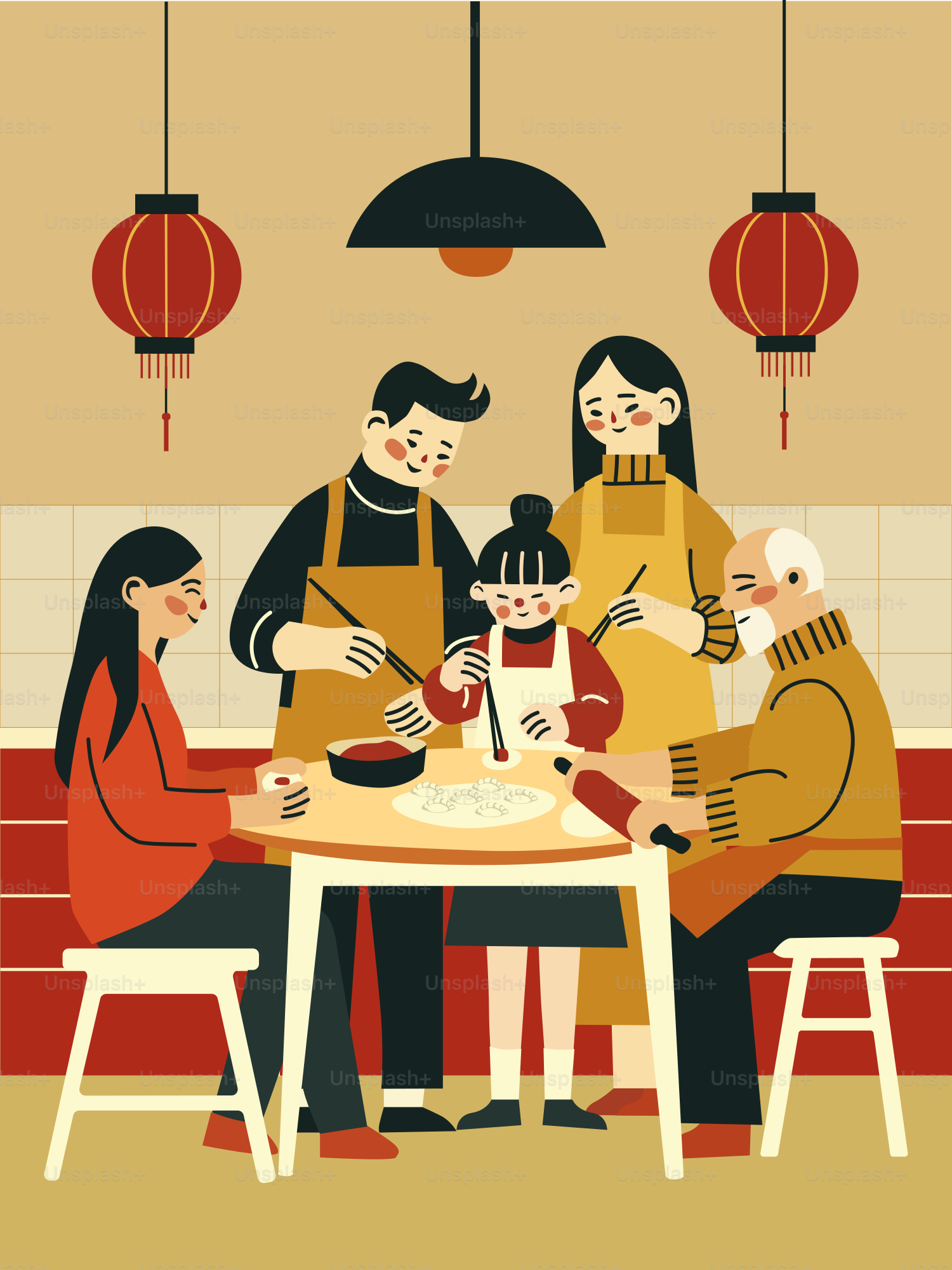 A group of people sitting around a table