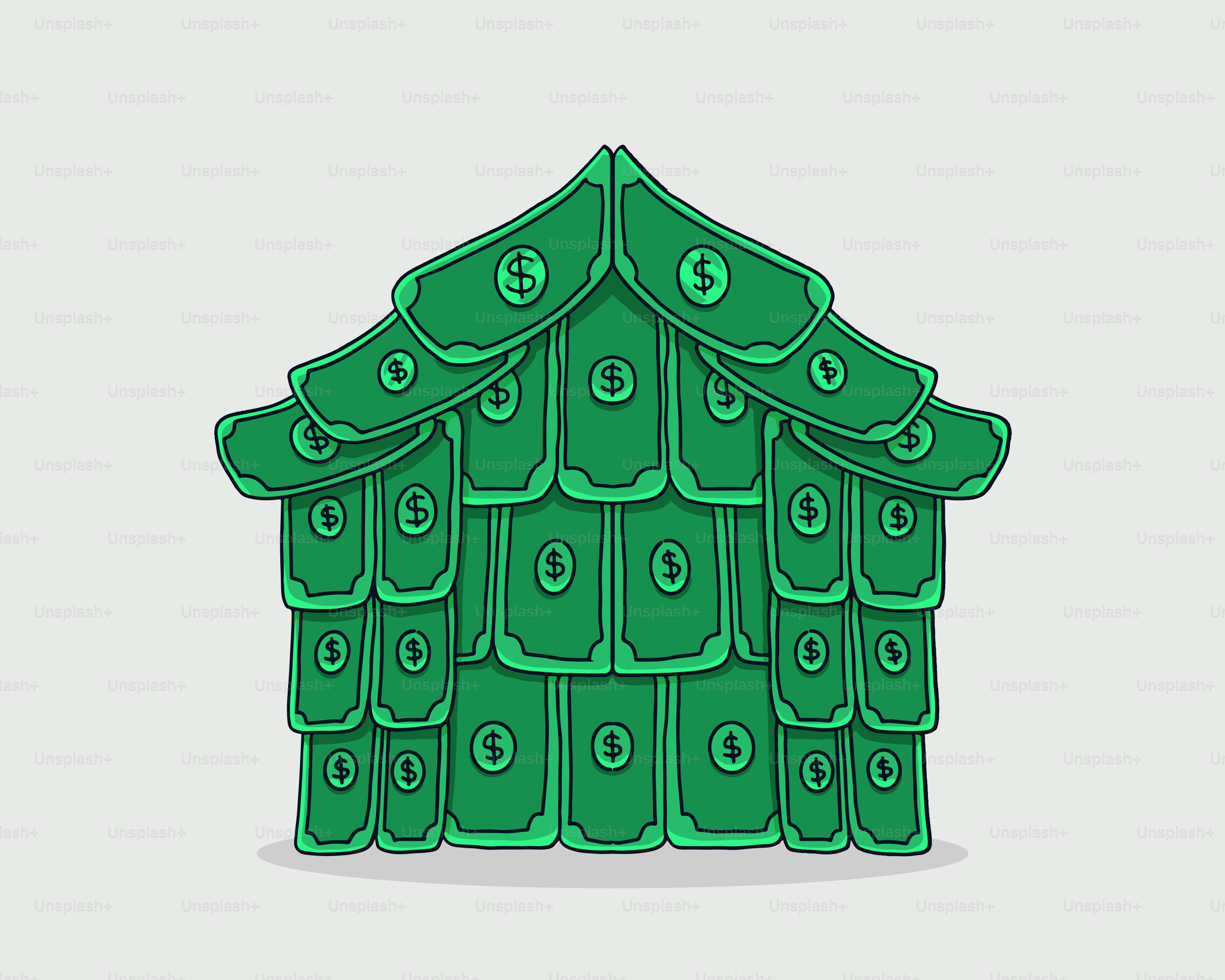 돈 더미로 만든 친환경 건물