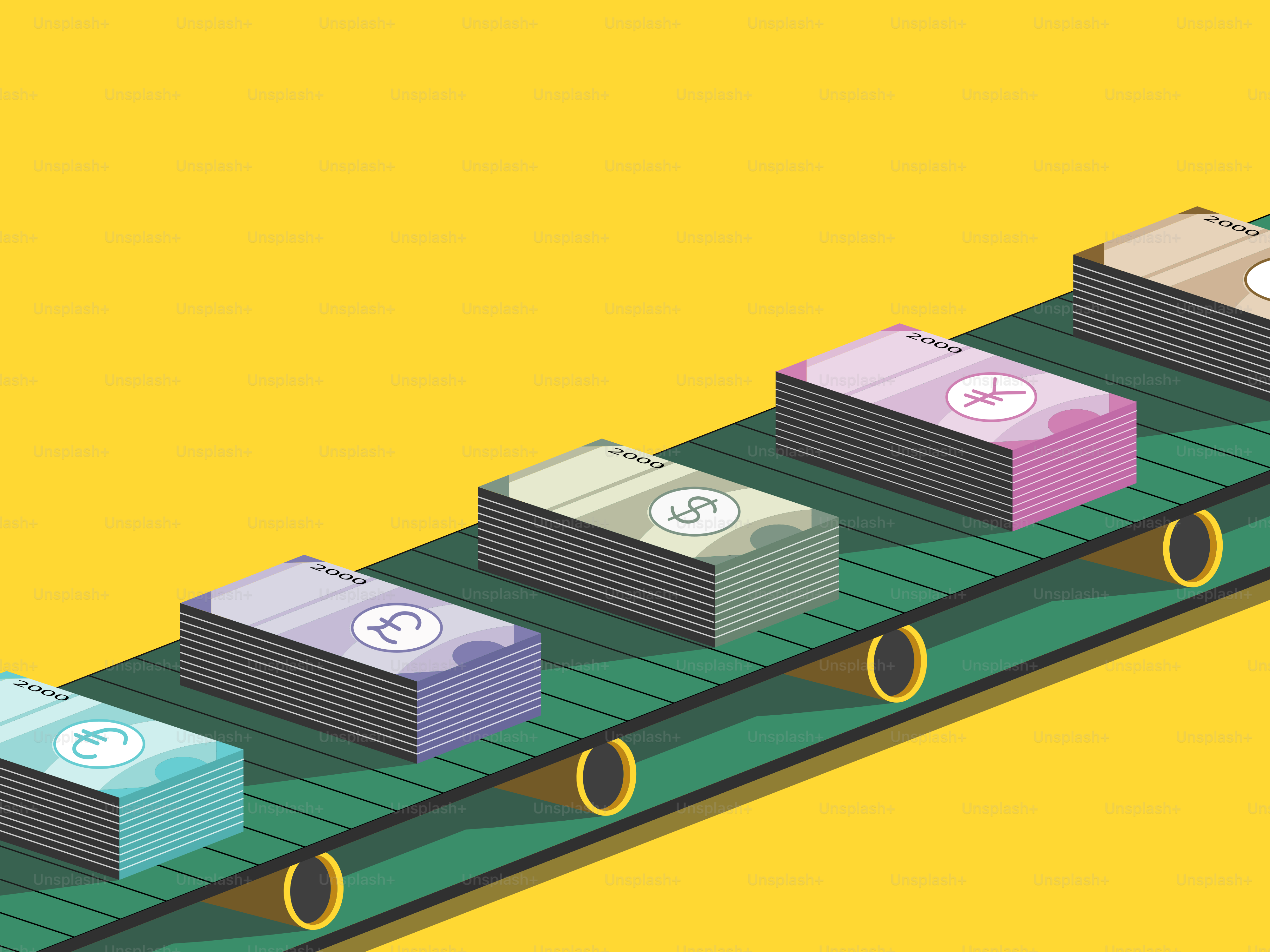 A conveyor belt with a bunch of boxes on it