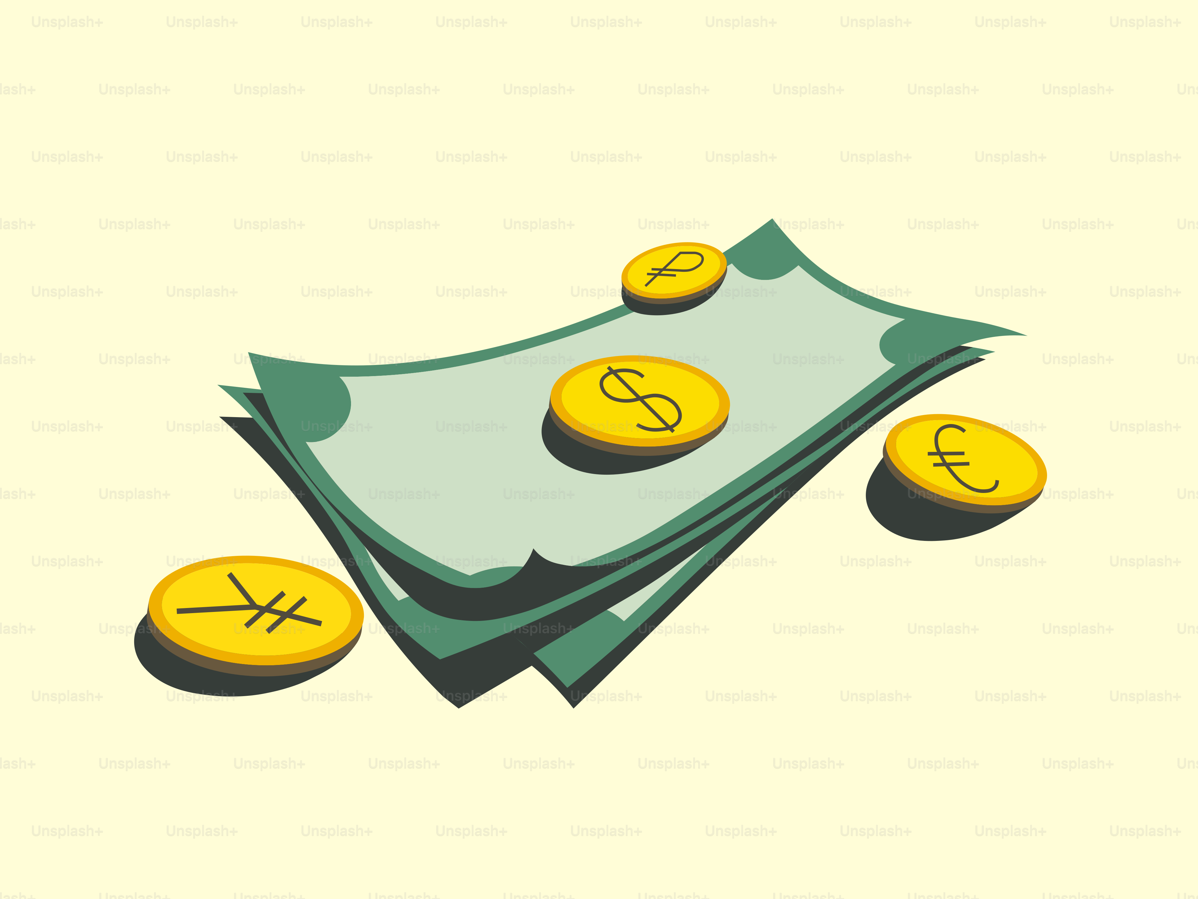 金貨の束。のベクター – Unsplashのお金の無料画像