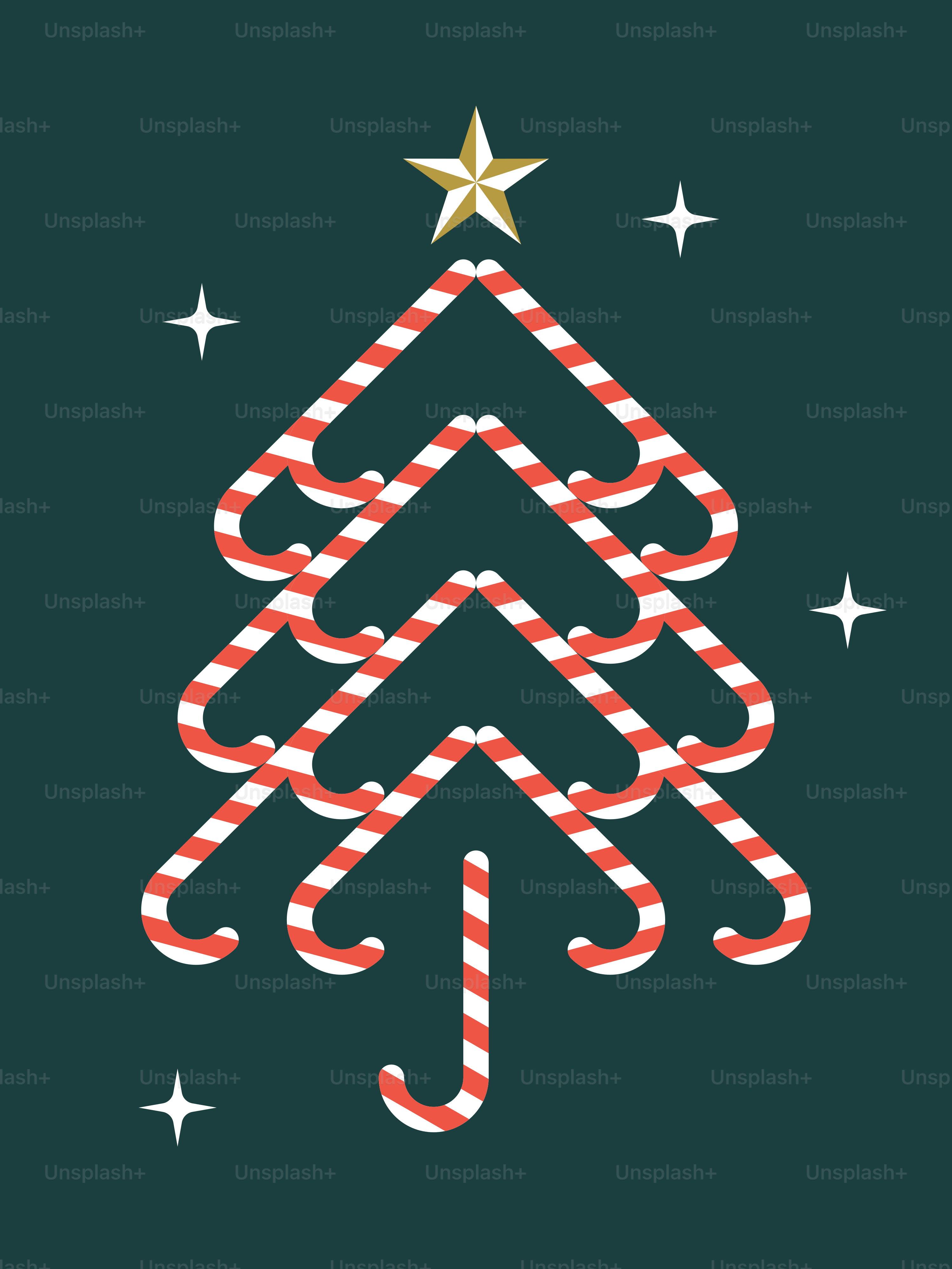 A christmas tree made out of candy canes