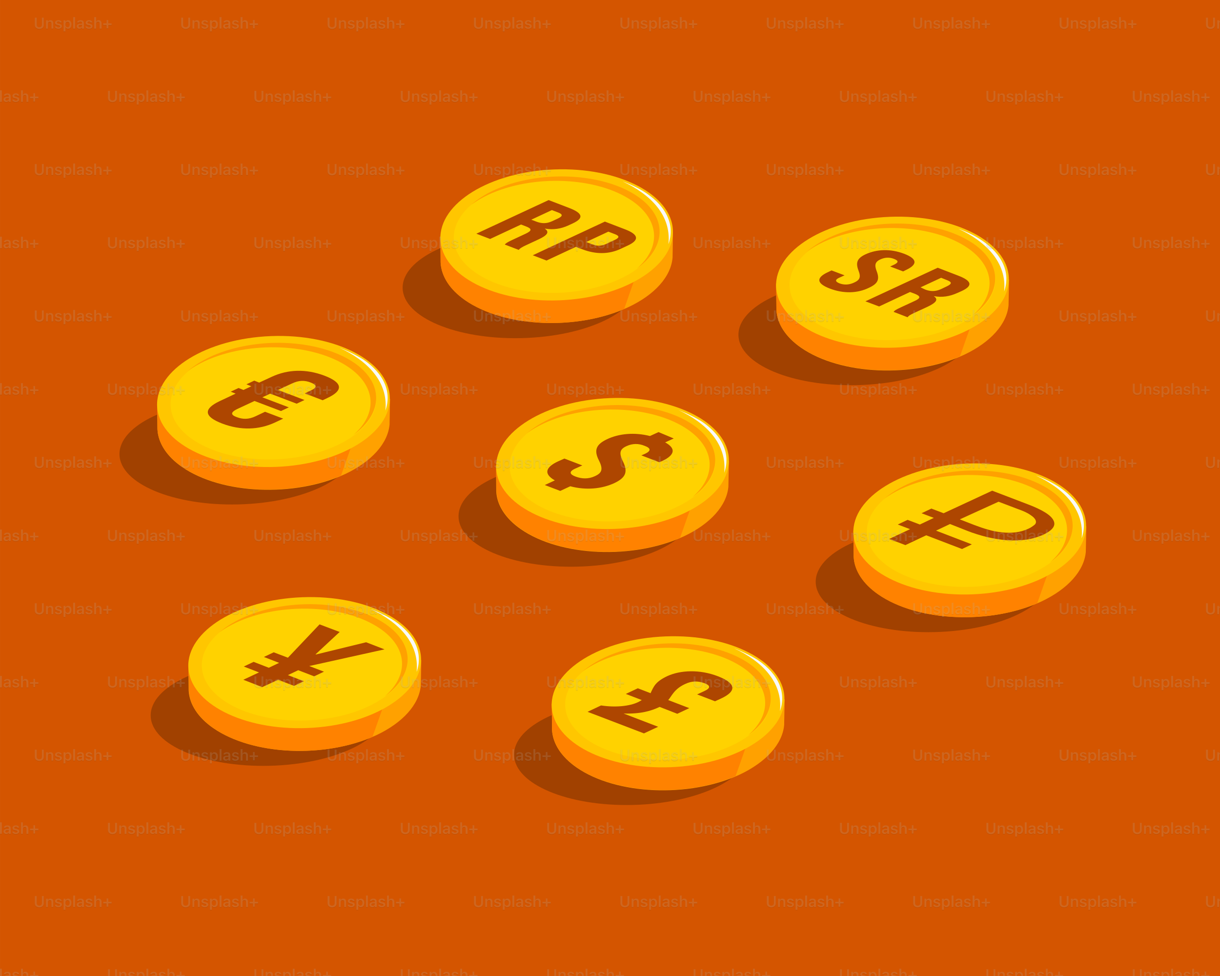 A bunch of yellow buttons sitting on top of an orange surface